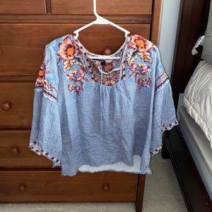 Johnny Was Embroidered Blouse